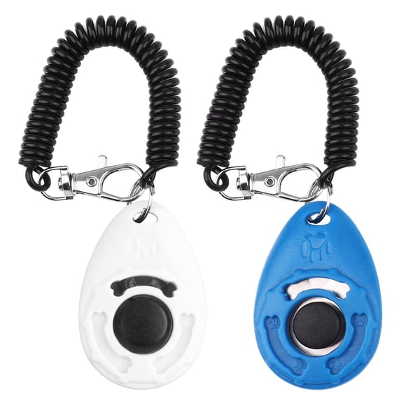 Clicker de adiestramiento de perros OYEFLY, duradero y ligero, paquete de 2