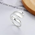 thumbnail image 4 of Z.LP Glossy Opening Adjustment Ring, S925 Sterling Silver, Includes Jewelry Maintenance Cloth and Jewelry Bag, 4 of 9