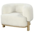 thumbnail image 5 of Coaster Lawler Upholstered Barrel Back Accent Chair, Ivory and Natural, 5 of 11