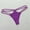 c01Purple, variant on Thongs for Women G-String Thongs with Double Straps O-Ring Breathable Panties Solid Color Cheek Panty Black S