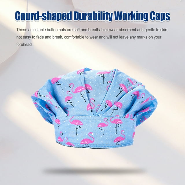 Operating Hats Nurses Long-time Service Gourd-shaped Pure Color Button Professional Assorted Colors Multifunctional Working Caps PP-31