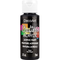 Multipack of 6 - Crafter's Acrylic All-Purpose Paint 2oz-Black