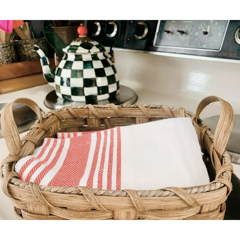 Set of THREE Farmhouse Striped Kitchen Towels – Marmalade Mercantile