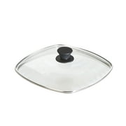 Lodge Cast Iron 10.5” Square Tempered Glass Lid, GLSQ10, with Silicone Knob