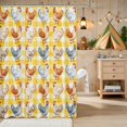 thumbnail image 2 of Erosebridal Chicken Shower Curtain 72Wx72L for Boys Girls, Yellow Gingham Waterproof Bathroom Curtain, 2 of 5