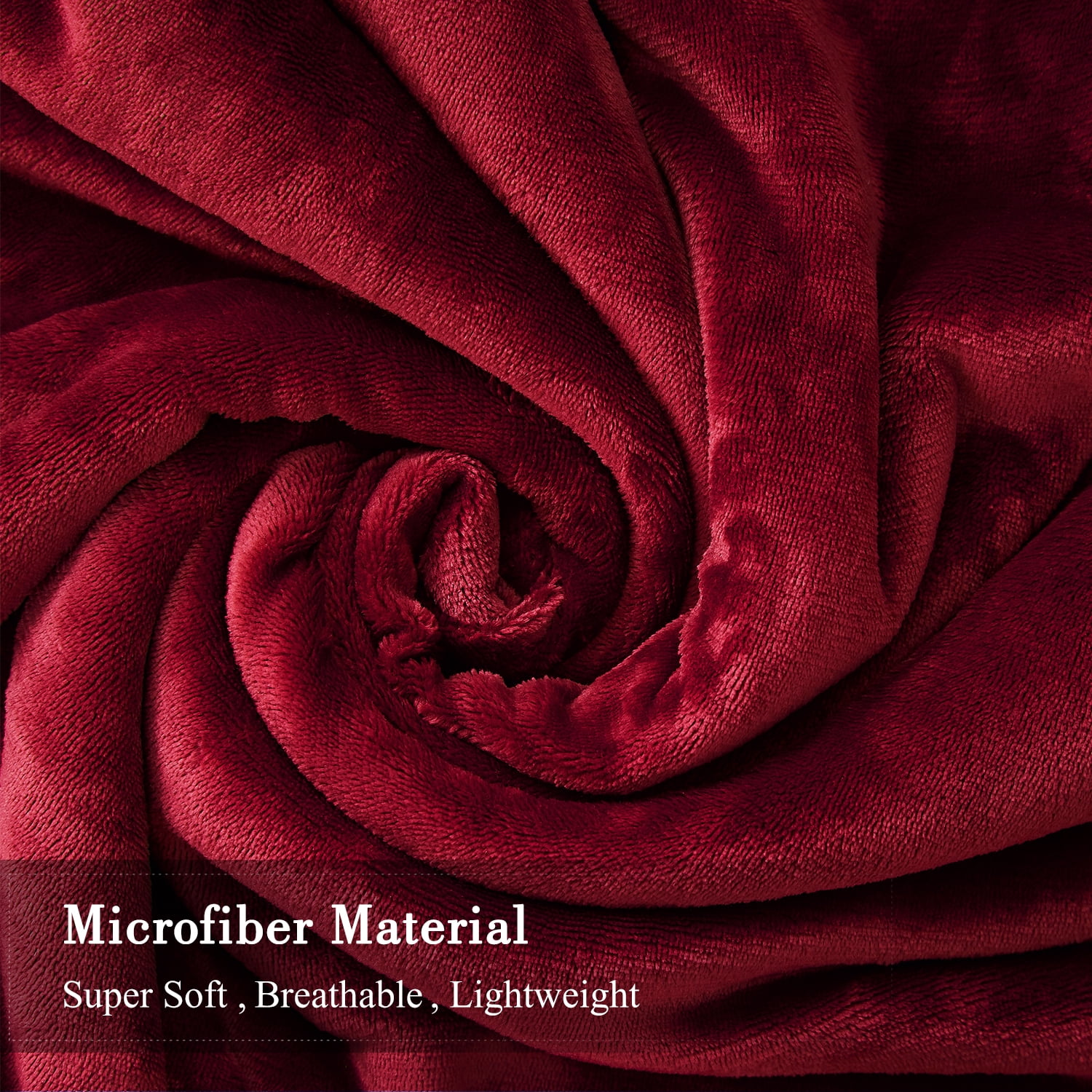 JML Sherpa Fleece Throw Blanket,Soft Warm Plush Blanket for Bed Sofa Couch,Burgundy
