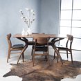 thumbnail image 5 of Emanuela Curved Leg Rectangular 5-Piece Dining Set, Dark Brown/ Natural Walnut Finish, 5 of 10