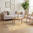 thumbnail image 3 of ODIKA 4'x6' Ultra-Soft Area Rug, Orange Floral Medallion Design Symmetrical Vines with Ornate Blossoms Washable, Bare feet friendly, Silk-Touch for Bedroom Home office, 3 of 7