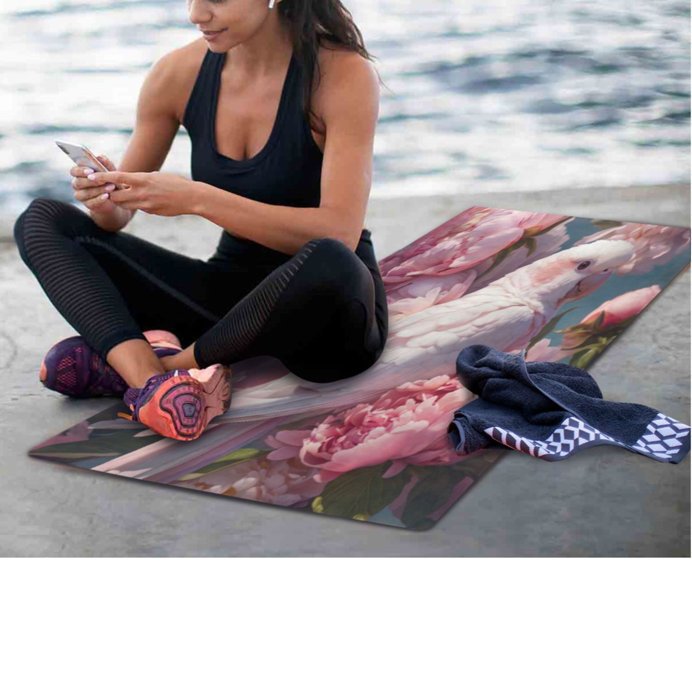 BZSMCE Yoga Mat Women Fitness Mat Peaceful Grace Pattern