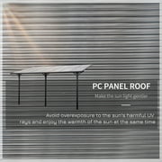 Outsunny 14.5' x 10' Transparent Wall Pergola, UV Blocking Awning, Gray