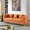 Orange, variant on Resenkos 81" 3-Seater Sectional Sofa, Oversized Plush Teddy Fabric with Deep Seats and 3 Pillows, Ivory White