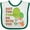 White and Green, variant on Inktastic May the Forest Be with You- Cute Fox Boys or Girls Baby Bib