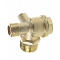 thumbnail image 1 of Valvula de Retencion para Compresor de Aire Conector de Tubo 3/8" Rosca Hembra Dorado, 1 of 1