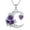 02-Feb-Violet, variant on Birth Flower Necklace for Women 925 Sterling Silver Crescent Moon with Birthstone 12 Month Floral Pendant Necklace Jewelry Gift for Birthday Mothers Day