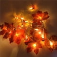 thumbnail image 2 of Halloween Maple Leaf Light String Thanksgiving Party LED Lighted Pumpkin Garland for Home Halloween Decoration Type 9, 2 of 9
