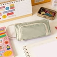 thumbnail image 7 of Under $5 dollars!Special Pencil Case Pouch, Large Capacity Pencil Case ForTeens High Capacity Pencil Pouch Multi-compartment With Zipper Pen Bag For Office Supplies Stationery Organizer, Green, 7 of 7
