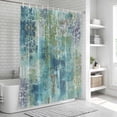 thumbnail image 5 of Blue Sage Green Boho Shower Curtain Set - Long 72" x 84" Washable Bathtub Curtain with 12 Hooks, Vintage Ethnic Tribe Abstract Art Waterproof Fabric Stall Shower Curtains for Bathroom/Bathtub Décor, 5 of 6