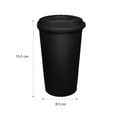 thumbnail image 2 of Vaso para Café Cubasa 500 ml con Tapa de Plástico Negro, 2 of 2