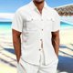 thumbnail image 1 of pstuiky camisetas de hombre, Suéter casual de manga corta con cuello redondo y cordón para hombre, con bloques de color camisetas de hombre s, 1 of 9