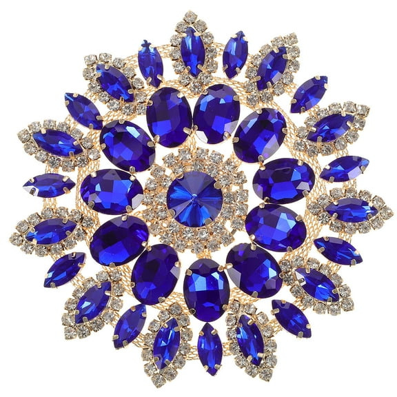 Soimiss Handmade Beaded Blue Decorative Patch Iron on for DIY Clothes and Backpacks