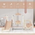 thumbnail image 2 of JAMPOOCA 5 in 1 Toddler Bus Swing Set, Indoor/Outdoor, Beige, 2 of 9
