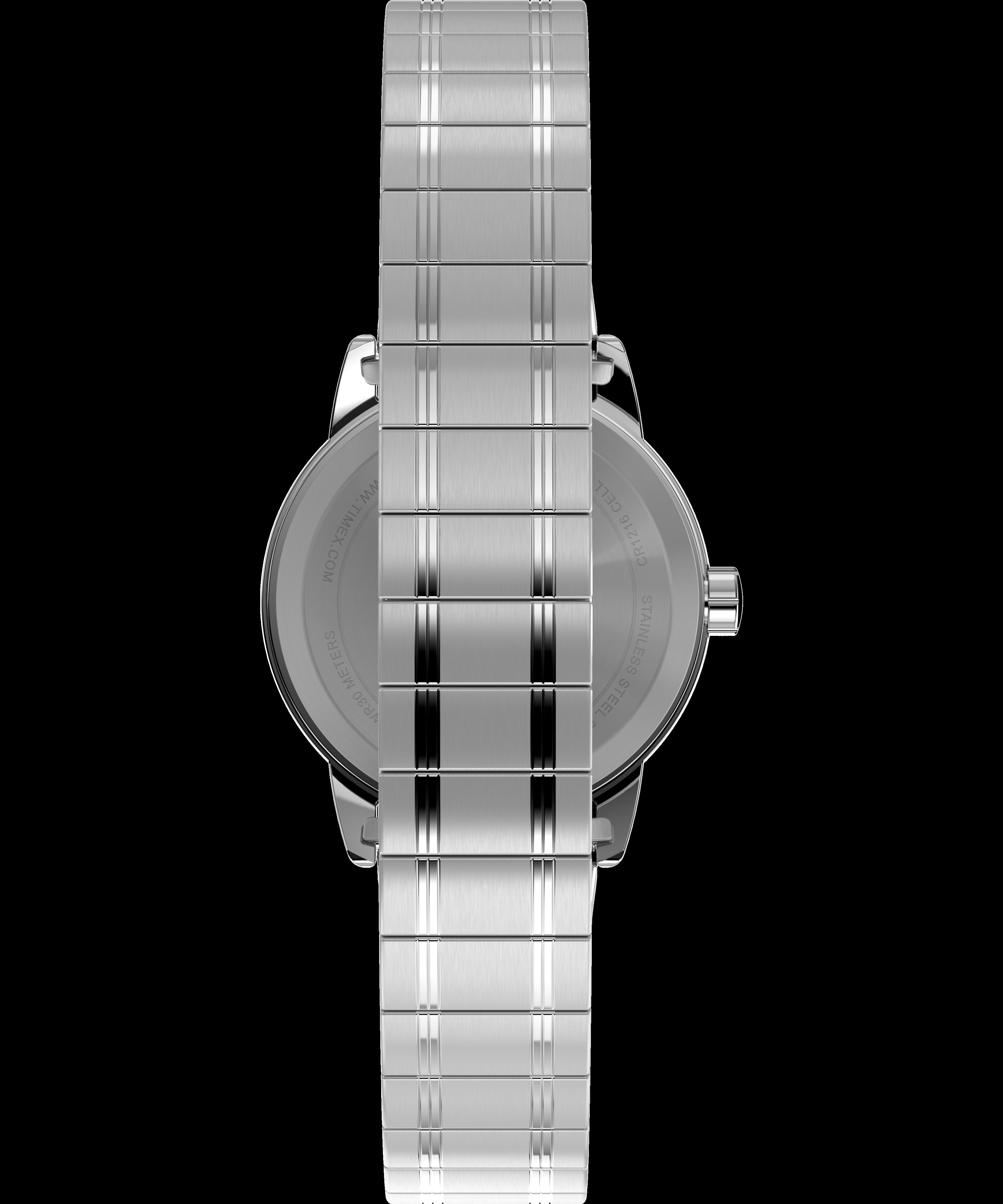 Timex Women's Easy Reader 25mm Watch - Silver-Tone Expansion Band White Dial Silver-Tone Case