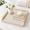 Ivory-20" x 20" x 3", variant on Large Ottoman Tray For Coffee Table Square Shagreen Leather Decorative With Handles Living Room Decor