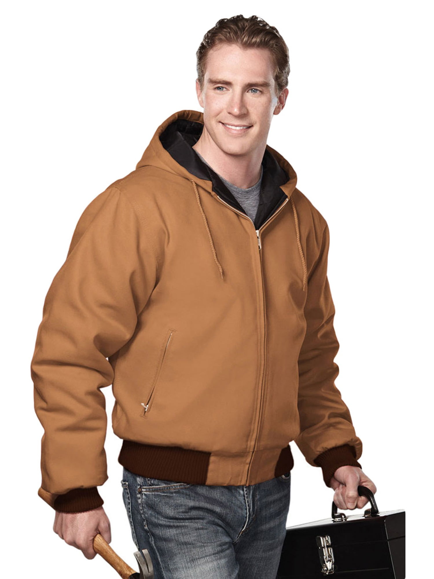 Tri-Mountain - Tri-Mountain Men's Big And Tall Canvas Hooded Jacket - Walmart.com - Walmart.com