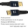 thumbnail image 1 of Adaptador de cable trenzado DisplayPort 2.0 macho a macho 16K 60Hz 10K 60Hz HD DP Ehuebsd Para estrenar, 1 of 8