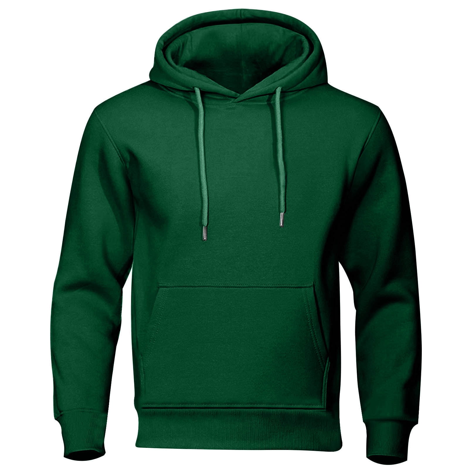 Mens and Big Mens Fleece Hoodies with Long Sleeve, Lightweight Basis Pullover Sweatshirt Hooded ,Big and Tall Army Green,Size L
