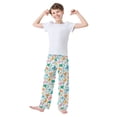 thumbnail image 2 of Butterfly Flowers Leaves Pajama Pants Soft and Lightweight Elastic Waistband Pajama Pants, 2 of 8