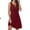 Wine, variant on Tumotour Summer Dresses for Women Sleeveless Solid color Mini Dress Tank Sundress V Neck Casual dress T shirt Dress Flowy Beach Sundress with pocket