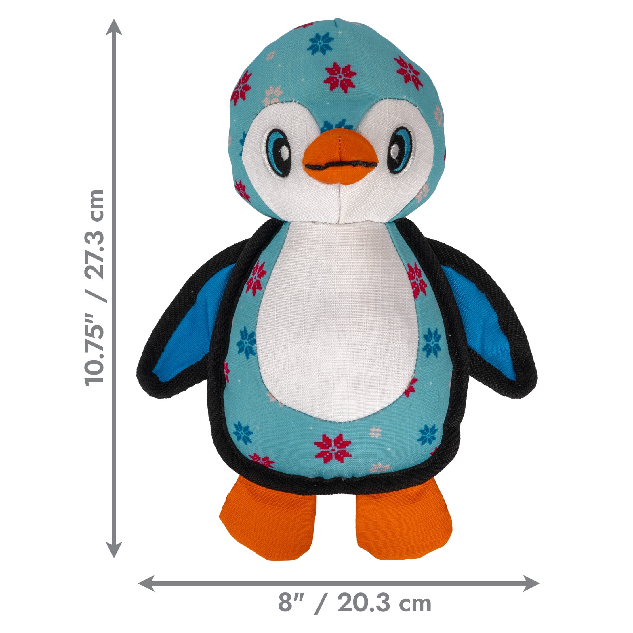 KONG® Holiday Ballistic® Penguin Squeaker Dog Toy, Blue, Medium