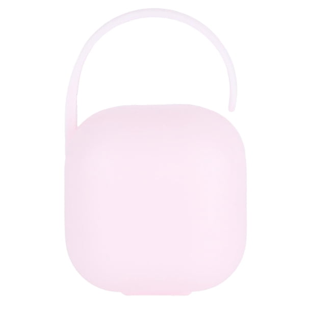 Non-toxic Portable Pacifier Case, Pacifier Clip Storage Box, Baby Supplies with Handle, Pink