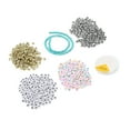 thumbnail image 2 of 800 Uds Cuentas de letras diferentes colores patrón claro superficie brillante ligera cuentas del alfabeto ampliamente utilizadas para joyería DIY, 2 of 14