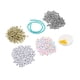 thumbnail image 2 of 800 cuentas de letras de diferentes colores con patrón transparente, ligeras, superficie brillante, cuentas del alfabeto ampliamente utilizadas para hacer joyas de bricolaje, 2 of 10