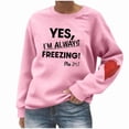 thumbnail image 5 of Sakmal Womens Sweatshirts Pullover Pink Sweatshirts Casual Letter Print Fall Fashion Tops, 5 of 5