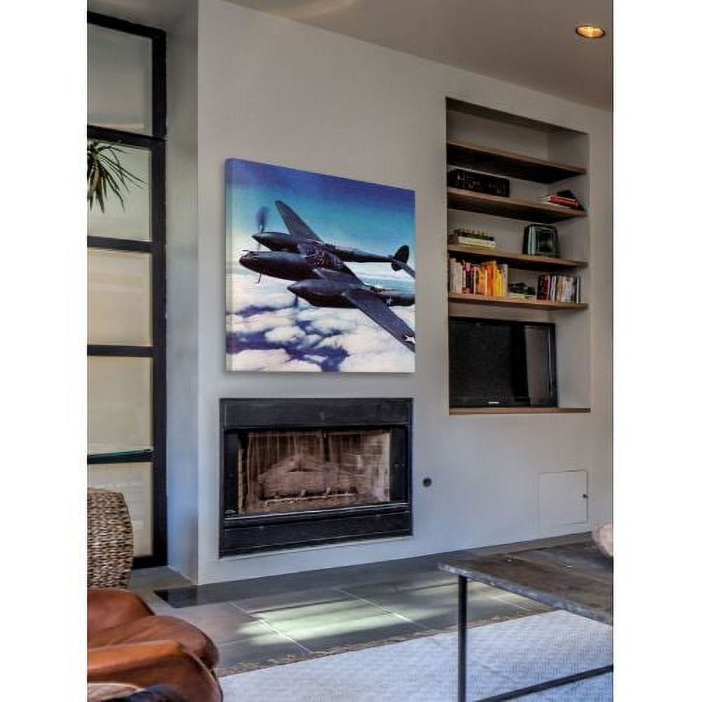 "Black Plane" Painting Print on Wrapped Canvas