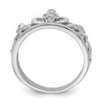 thumbnail image 2 of 925 Sterling Silver Polished CZ Cubic Zirconia Simulated Diamond Crown Ring Size 8 -  Jewelry Gift for Mom, 2 of 5