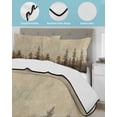 thumbnail image 4 of Brown Forest Twin Size Down Alternative Comforter, Lightweight Comforter Quilt Bedding Set with Pillow Shams Vintage Tree Farmhouse Botanical All Seasons Bed Comforter Duvet Insert 68"x86", 4 of 7