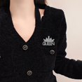 thumbnail image 3 of Queen Crown Brooch Pins for Women Gold Silver Rhinestone Letter Corsage Fahion Bling Crystal Princess Lapel Pin for Clothing Dress Bridal Wedding Party Banquet Decor Elegant Jewelry Accessory, 3 of 10
