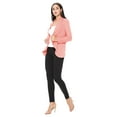 thumbnail image 5 of Women's Elegant Solid Stretch Open Front Long Sleeve Blazer Jacket, 5 of 5