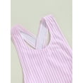 thumbnail image 4 of Suealasg Little Girl Summer One Piece Swimsuit Sleeveless Floral Stripes Monokini Swimwear 1T 2T 3T 4T 5T Kids Toddler Girls Bathing Suit Beach Wear, 4 of 6