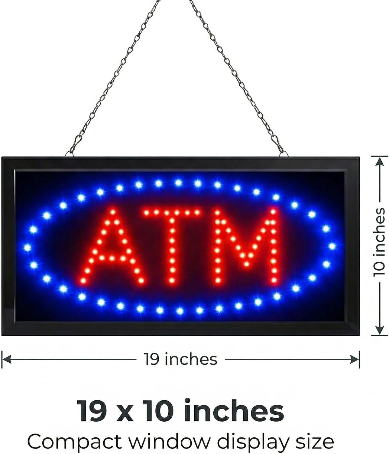 E Onsale ATM LED Neon Light Open Sign With Animation On/off and Power On/Off two Switchs for Business ATM L86