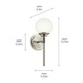 thumbnail image 2 of 55170PN Kichler Lighting Benno - 5W 1 LED Wall Sconce In Industrial Style-13.75 Inches Tall and 5.25 Inches Wide-Polished Nickel Finish, 2 of 6