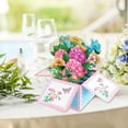 thumbnail image 3 of asddcavvf New Hydrangea 3D Three Greeting Card Birthday Holiday Wishes Universal Bulk Blank Cards, 3 of 7