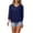 Navy, variant on Ladies Tops and Blouses Dressy,Women Sheer 3/4 Sleeve Tops See Through Mesh Blouses V Neck Shirts Button Up Tunic Shirts