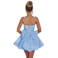 thumbnail image 1 of Vestido de bienvenida Dessiny Modest con lentejuelas brillantes, Aline, azul cielo, 1 of 6
