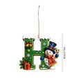 thumbnail image 3 of 26 Green Alphabet Ornaments for Christmas Tree,A-Z Letter Christmas Tree Pendant with Xmas Tree,Mini 2D Flat Hanging Decorations for Christmas Tree Party Gifts, 3 of 6