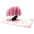 thumbnail image 1 of Tarjeta desplegable de papel 3D con diseño de flor de melocotón, para San Valentín, primavera, día de la madre, todas las ocasiones, cubierta de 5,9 x 7,9 pulgadas, incluye sobre y etiqueta para notas, 1 of 5